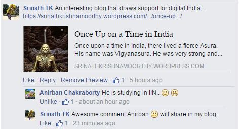 Interesting comment from Anirban Chakraborthy